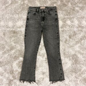 7 for All Mankind | Faded Black Gray Luxe Vintage HR Skinny Kick Cropped size 28
